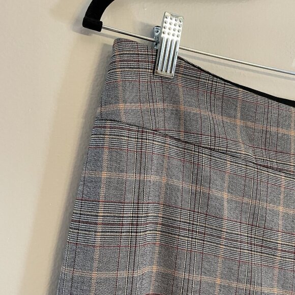 Express Women 12R Plaid Preppy Academia Wide Leg High Rise Cropped Culottes Pant - Picture 6 of 12